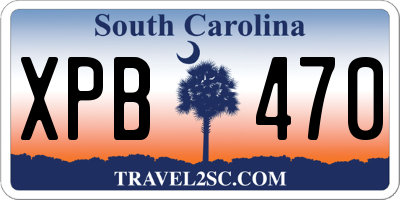 SC license plate XPB470