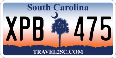 SC license plate XPB475