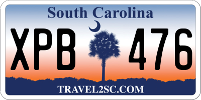 SC license plate XPB476