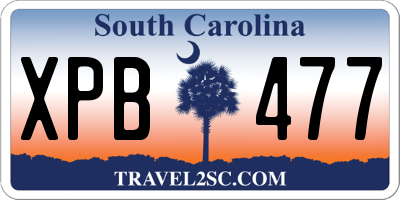 SC license plate XPB477