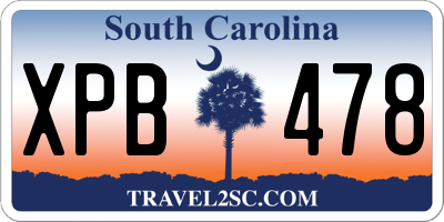 SC license plate XPB478