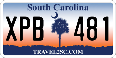 SC license plate XPB481