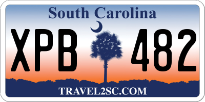 SC license plate XPB482