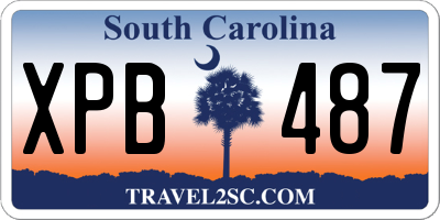 SC license plate XPB487