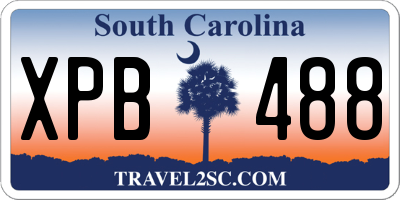 SC license plate XPB488