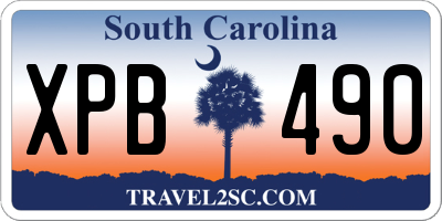 SC license plate XPB490