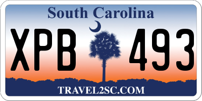 SC license plate XPB493