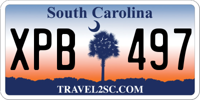 SC license plate XPB497