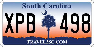 SC license plate XPB498