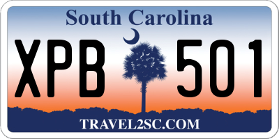 SC license plate XPB501