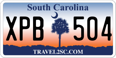 SC license plate XPB504