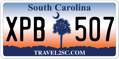 SC license plate XPB507