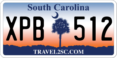 SC license plate XPB512