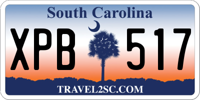 SC license plate XPB517