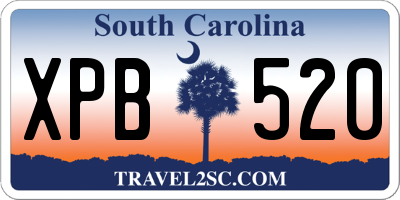 SC license plate XPB520