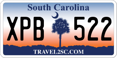 SC license plate XPB522