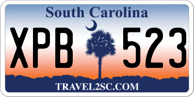 SC license plate XPB523