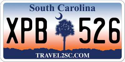 SC license plate XPB526