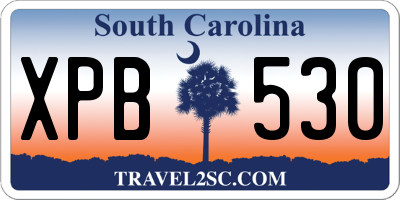 SC license plate XPB530
