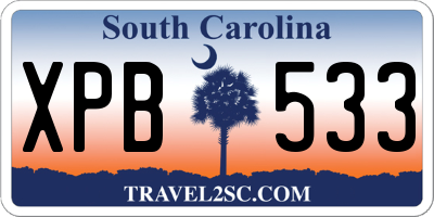 SC license plate XPB533