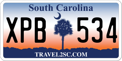 SC license plate XPB534