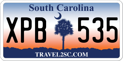 SC license plate XPB535