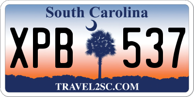 SC license plate XPB537