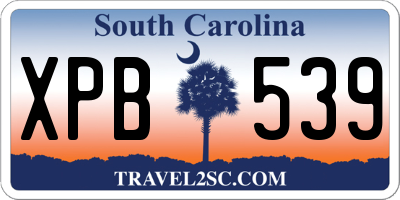 SC license plate XPB539