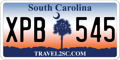 SC license plate XPB545