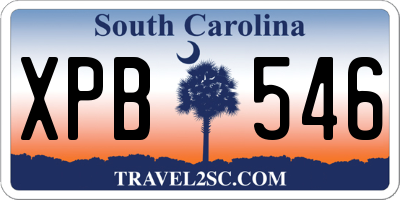 SC license plate XPB546