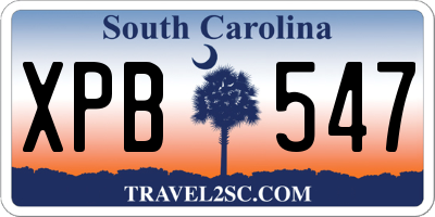SC license plate XPB547