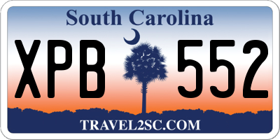 SC license plate XPB552