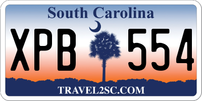 SC license plate XPB554