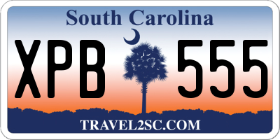 SC license plate XPB555