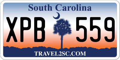 SC license plate XPB559