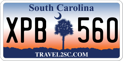SC license plate XPB560