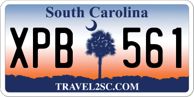SC license plate XPB561