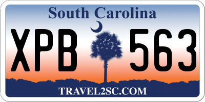 SC license plate XPB563