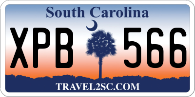 SC license plate XPB566