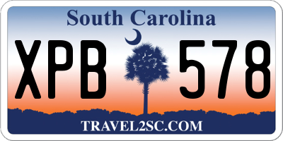 SC license plate XPB578