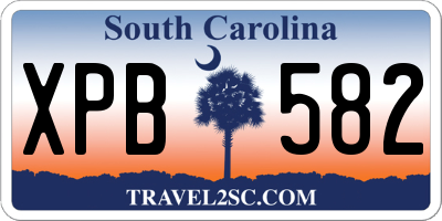 SC license plate XPB582