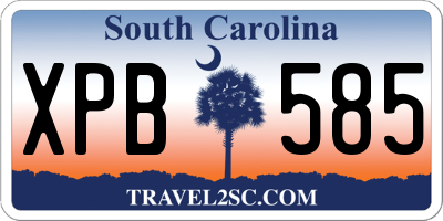 SC license plate XPB585