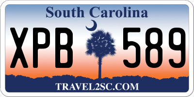 SC license plate XPB589