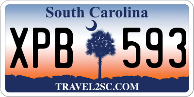 SC license plate XPB593