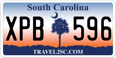 SC license plate XPB596