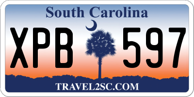 SC license plate XPB597