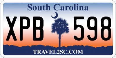 SC license plate XPB598