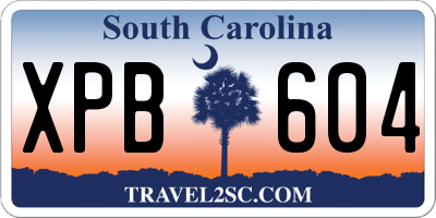 SC license plate XPB604