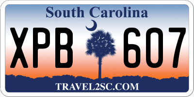 SC license plate XPB607