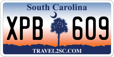 SC license plate XPB609